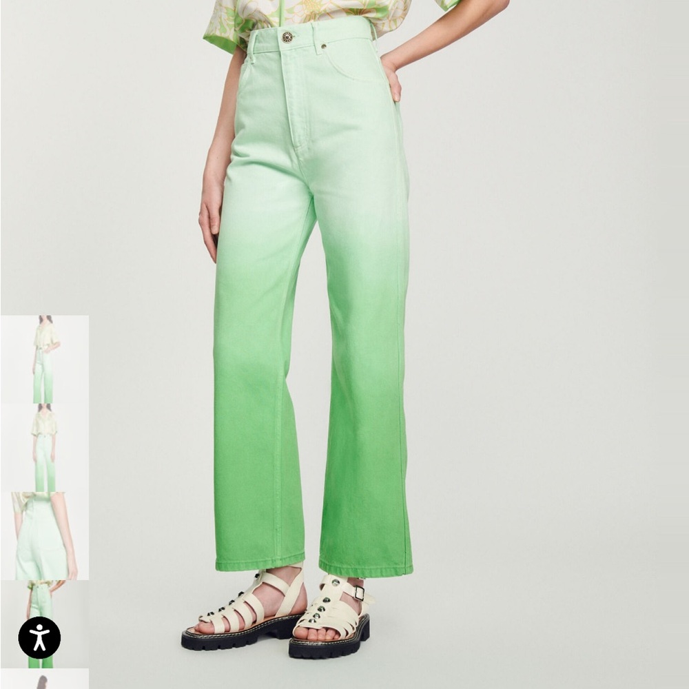Sandro wide leg high rise jeans